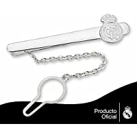 Pisacorbatas escudo Real Madrid Plata de ley liso [6825] - Modelo: 30-060-L
